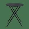CASA IMPERIAL Table Pliante Rond Noir