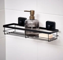 CASA INDUSTRIA Panier De Douche Avec Ventouses Noir