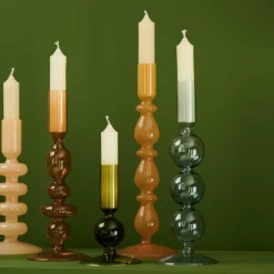 CASA ISA Bougeoir Opale Brune Brun