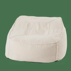 CASA JACKI Fauteuil Pouf Poire Blanc