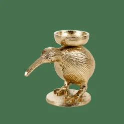 CASA KIWI Support Pour Bougie Chauffe-plat Doré