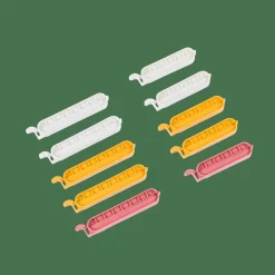 CASA KLIPPER Clips De Fermeture Set De 10 Mélange De Couleurs Gris, Jaune Foncé, Terre Cuite
