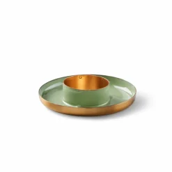 CASA LUZ Support Bougie Chauffe-plat Brun