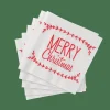 CASA MERRY CHRISTMAS Set De 20 Serviettes Rouge