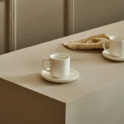 CASA MOON Tasse Et Soucoupe Expresso 9 CL Blanc