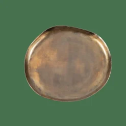 CASA OVALS Plat De Présentation Doré