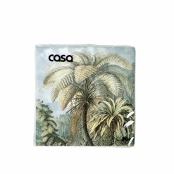 CASA PALMEN Set De 20 Serviettes Vert