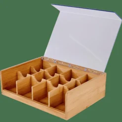 CASA PANDA Boîte à Thé 12compartiments Naturel