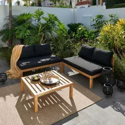 CASA PAULETTE Table/pouf Lounge Naturel