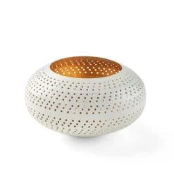 CASA PERFORATO Support Bougie Chauffe-plat Brun