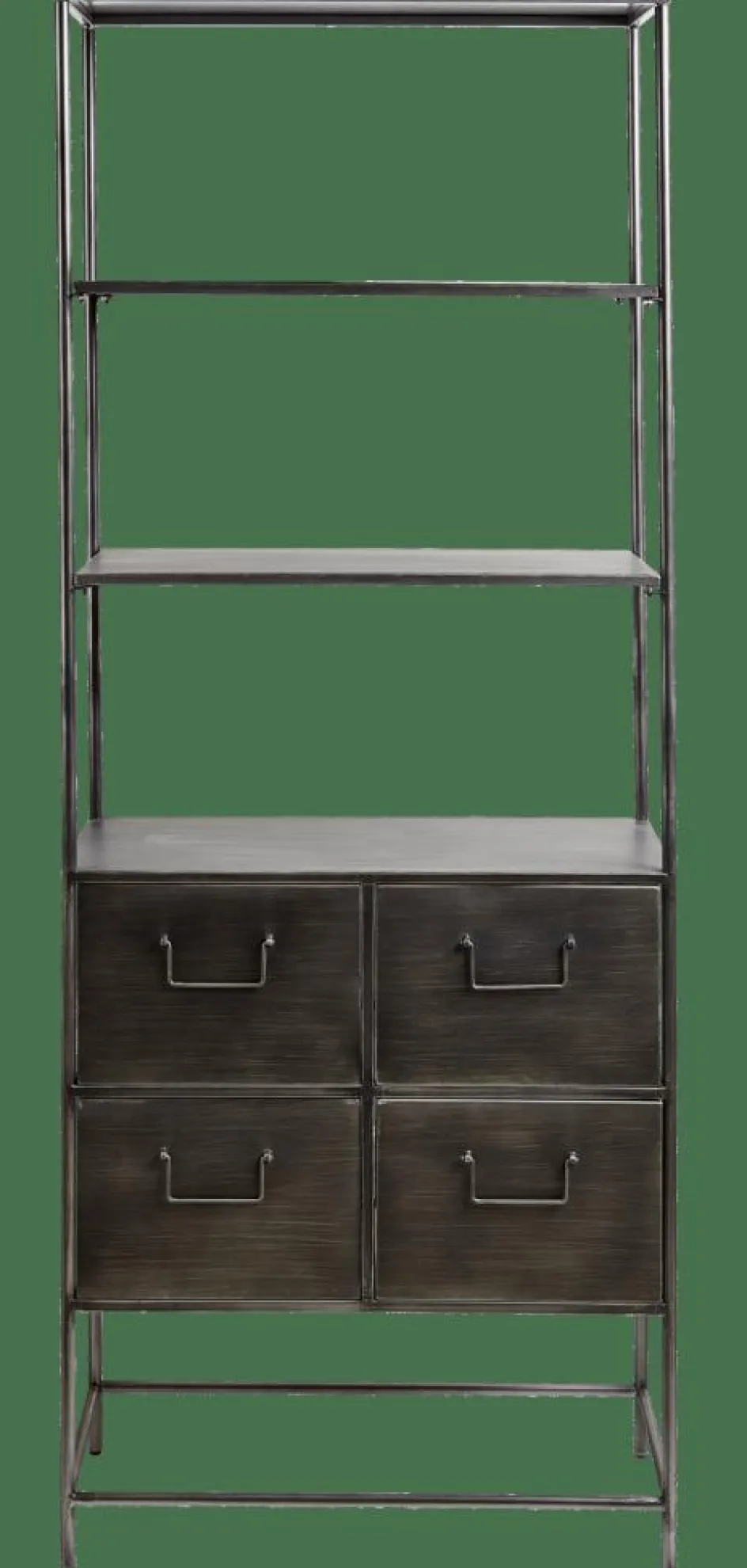 CASA PHARMA Étagère Murale Avec 4 Tiroirs Noir