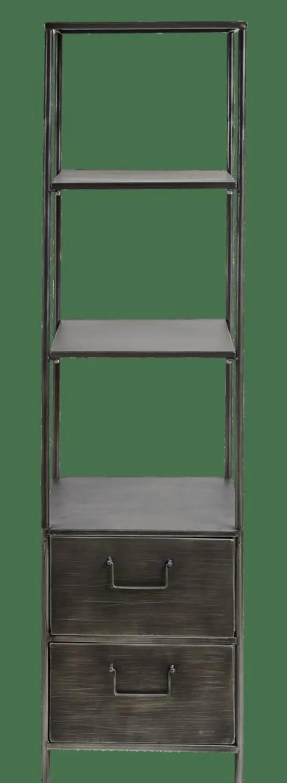 CASA PHARMA Étagère Murale Avec 2 Tiroirs Noir