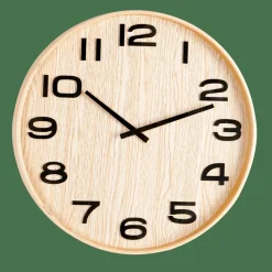 CASA PLYWOOD Horloge Murale Naturel