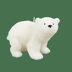 CASA POLA Bougie Ours Blanc Blanc