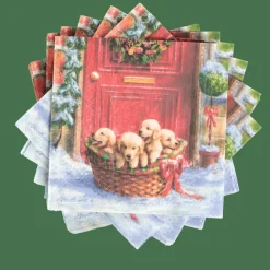 CASA PUPPIES Set De 20 Serviettes Multicolore