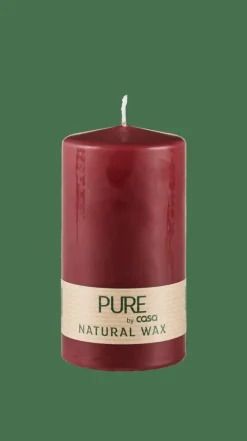 CASA PURE Bougie Cylindrique Rouge Foncé