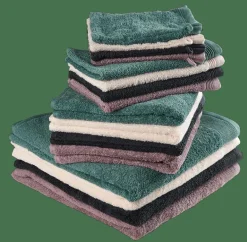 CASA RECYCLE Gants De Toilette Set De 2 Aqua