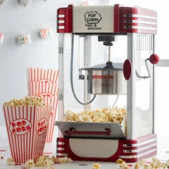 CASA RETRO FUN Machine à Pop-corn XL Rouge
