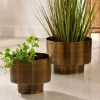 CASA SATURN Pot De Fleurs Bronze