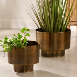 CASA SATURN Pot De Fleurs Bronze