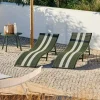 CASA SILVES Chaise Longue Set De 2 Kaki Ray