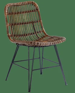 CASA SUMATRA Chaise Noir, Brun