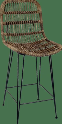CASA SUMATRA Tabouret De Bar Noir, Naturel