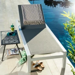 CASA SYDNEY Chaise Longue Blanc