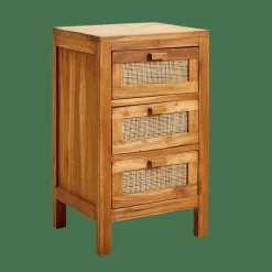 CASA TECK Armoire à 3 Tiroirs Naturel