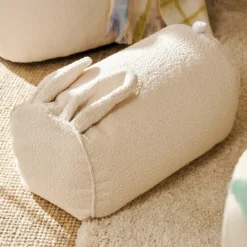 CASA TEDDY BUNNY Pouf Blanc Cassé