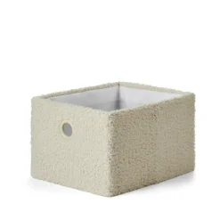 CASA TEDDY Panier Pliable Blanc Cassé