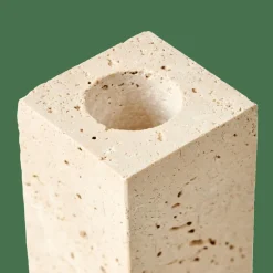 CASA TRAVERTIN Bougeoir Naturel