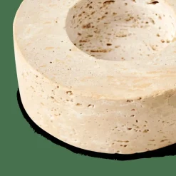 CASA TRAVERTIN Support Bougie Chauffe-plat Naturel