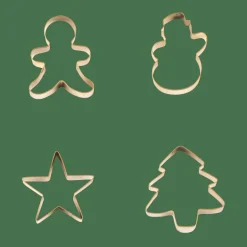 CASA X-MAS GOLD Emporte-pièces Set De 4 Doré